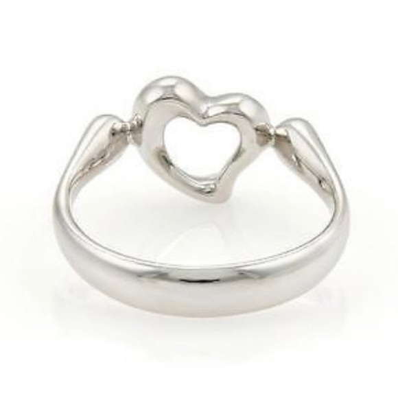 Tiffany & Co. Platinum & Diamond Elsa Peretti Open Heart Ring - Picture 3 of 3